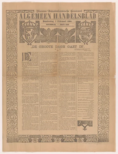 Pagina van het Algemeen Handelsblad van 7 februari 1901 by Carel Adolph Lion Cachet, other, 1901