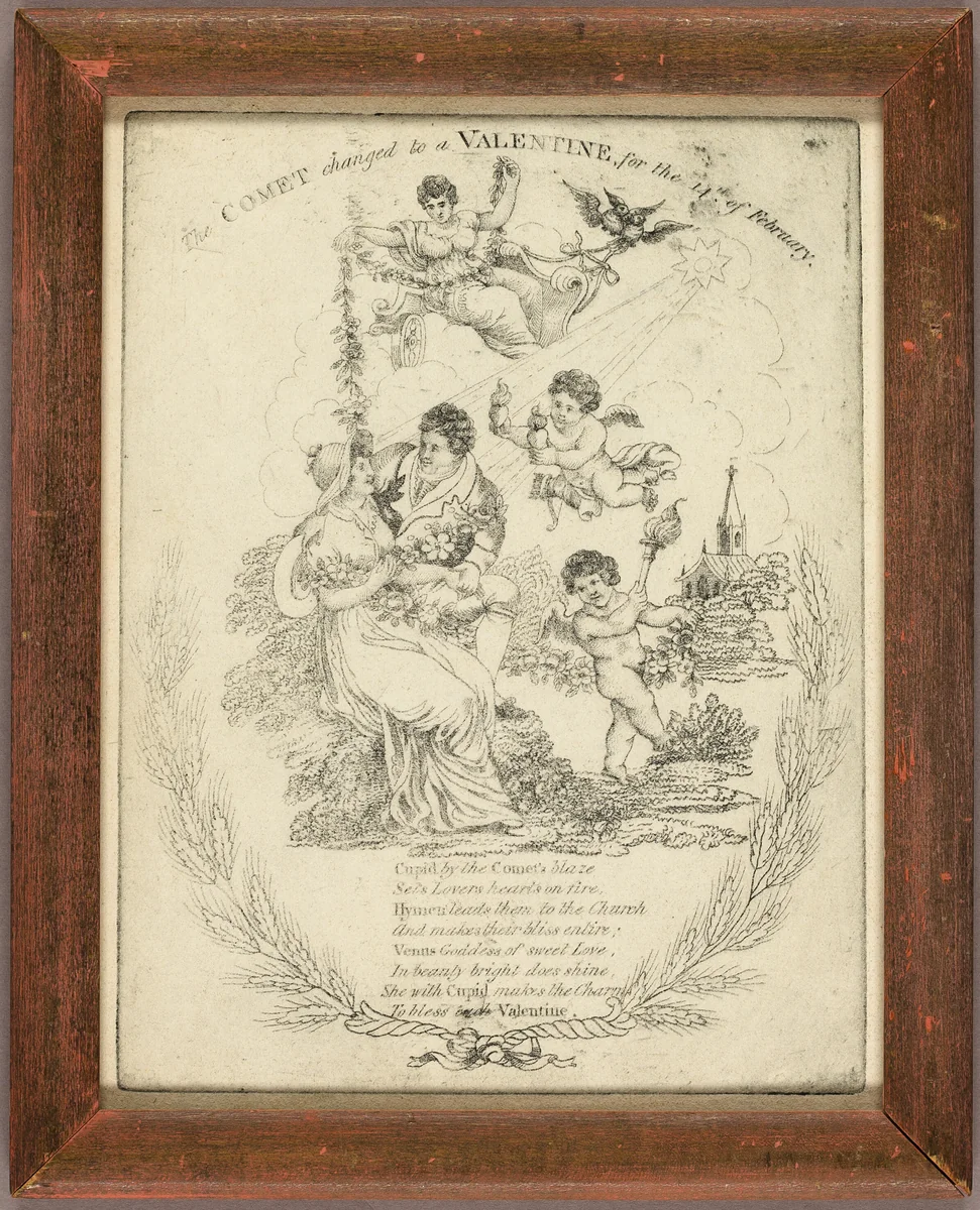 The Comet Change to a Valentine for the 14th of February (valentine) by Unknown Artist, other, 1825-1835