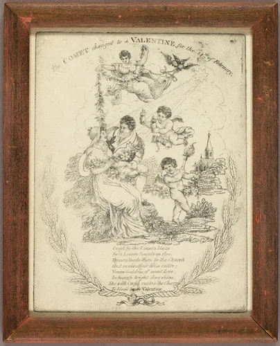 The Comet Change to a Valentine for the 14th of February (valentine) by Unknown Artist, other, 1825-1835