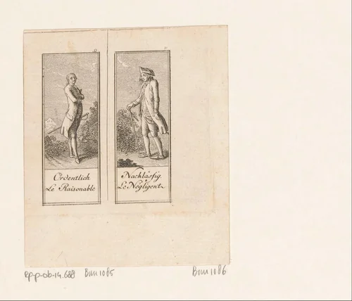 Ordelijkheid en zorgeloosheid by Daniel Nikolaus Chodowiecki, print, 1784