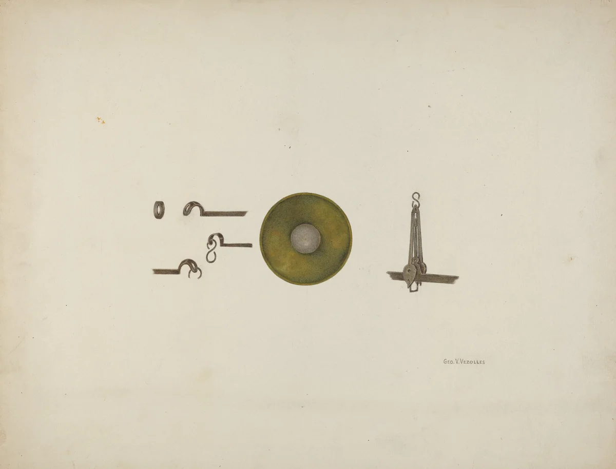 Shaker Scales by George V Vezolles, index of american design, 1935-1942