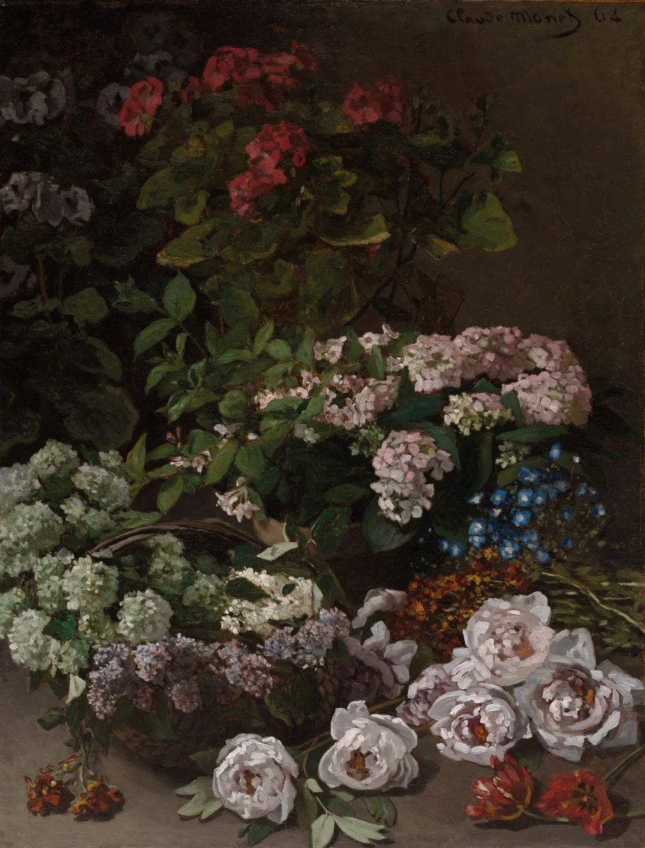 Spring Flowers by Claude Monet, painting, 1864