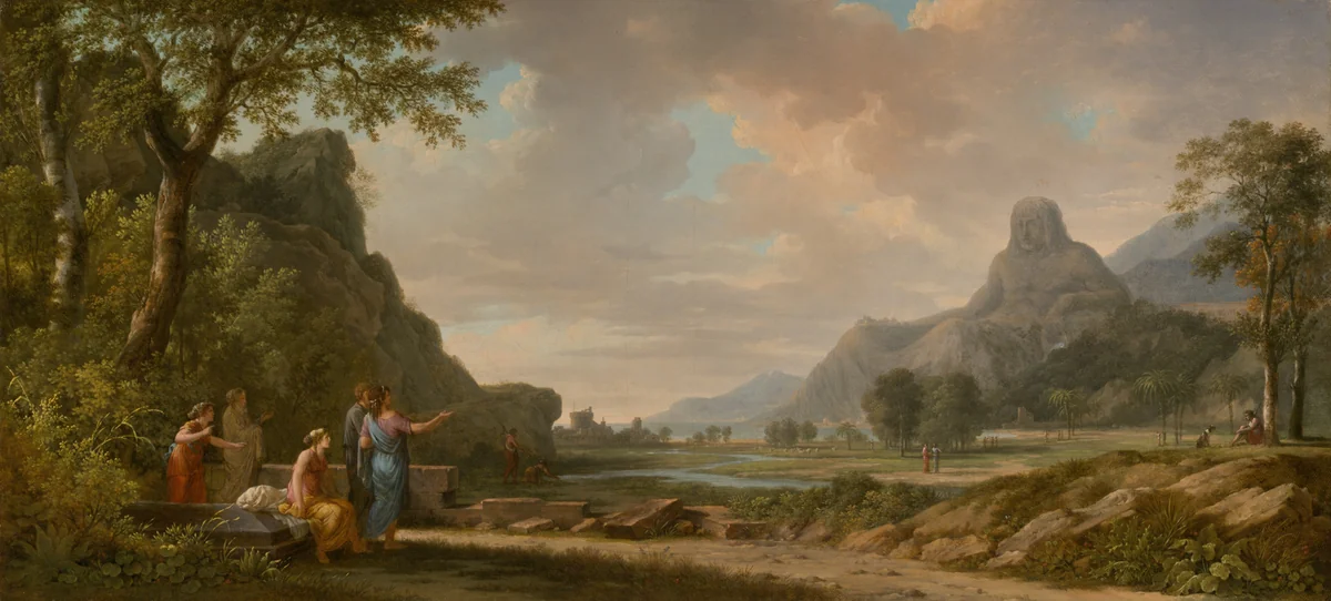 Mount Athos Carved as a Monument to Alexander the Great by Pierre Henri de Valenciennes, painting, 1796