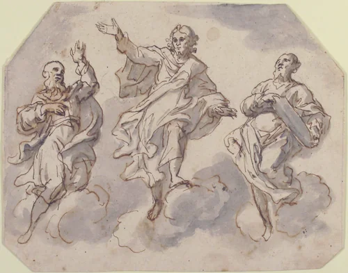 The Transfiguration by Francesco Curia, drawing, 1565-1608