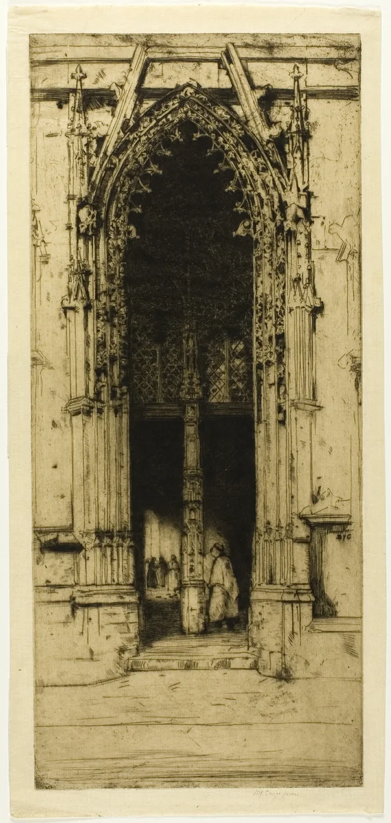 The North Porch, Harfleur by David Young Cameron, print, 1904