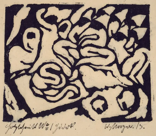 Flagellation by Wilhelm Morgner, print, 1913