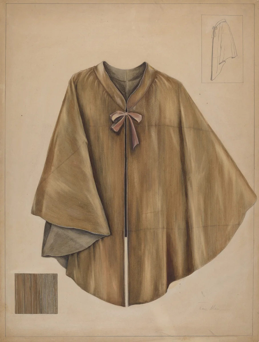 Quaker Cape by Marie Alain, index of american design, 1937