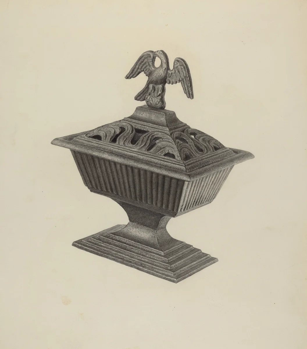 Stove Urn by Milton Grubstein, index of american design, 1939