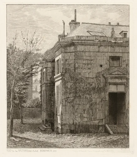 Rue de la Victoire (70). Hôtel Bonaparte by Adolphe Potémont, print, 1857