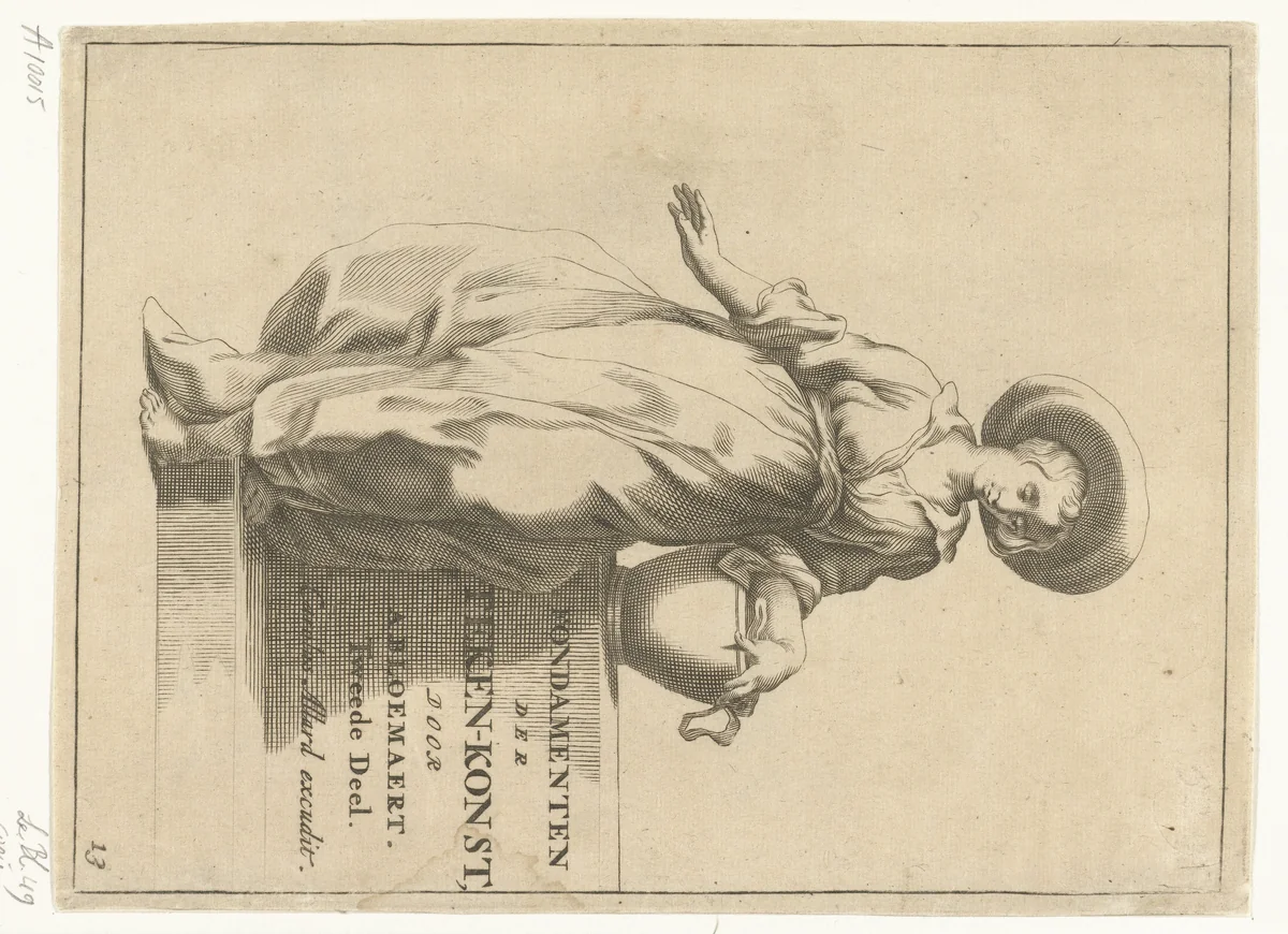Vrouw met emmer (de Samaritaanse vrouw?) by anonymous, print, 1679-1709