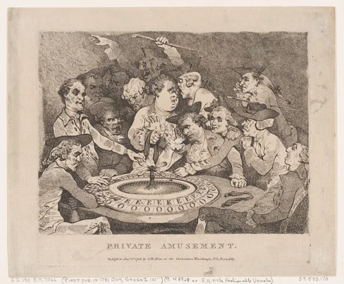 Private Amusement by Thomas Rowlandson, print, 1786