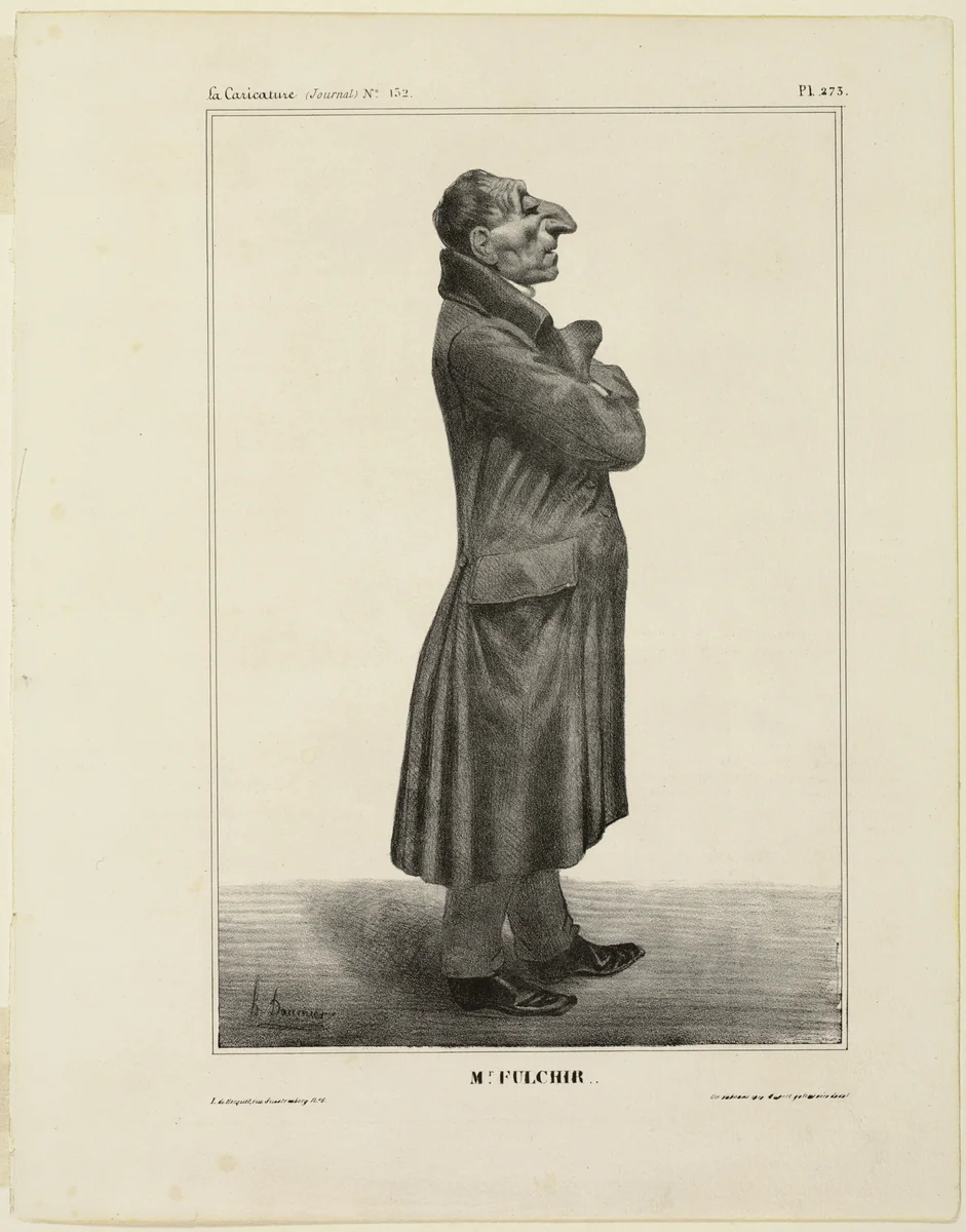Mr. Fulchir.., plate 273 from Célébrités de la Caricature by Honoré-Victorin Daumier, print, 1833