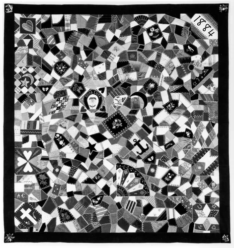 Bedcover or Parlor Throw (Crazy Quilt) by United States, textile, 1884