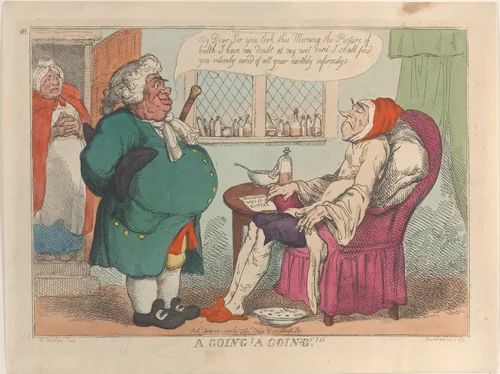 A Going! A Going!!! by Thomas Rowlandson, print, 1809