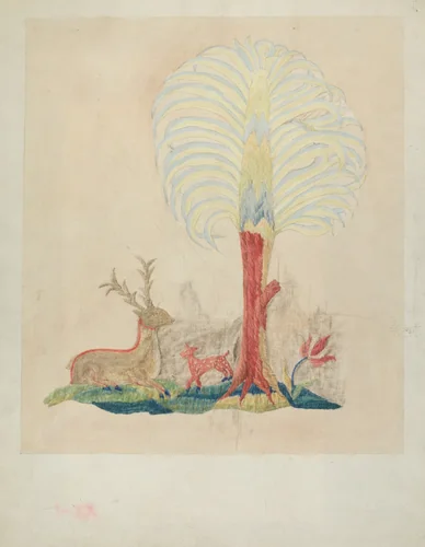 Crewel Embroidery by Helen Dana, index of american design, 1935-1942