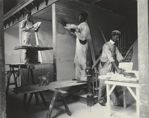 Trade School. Plastering by Frances Benjamin Johnston, photograph, 1899