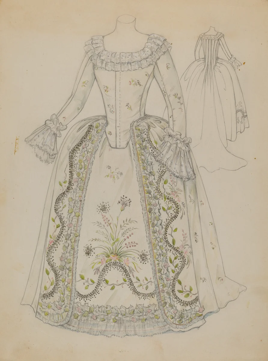 Dress by Jessie M Benge, index of american design, 1936