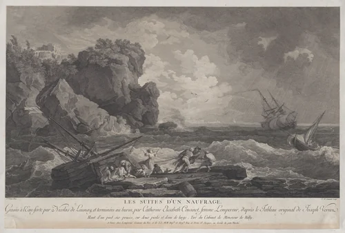 The Remains of a Shipwreck by Joseph Vernet, print, 1745-1805