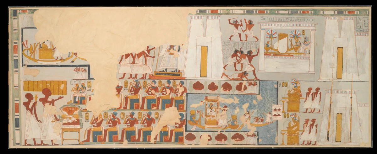 Festival Scene, Tomb of Amenmose by Charles K. Wilkinson, artwork, -1295