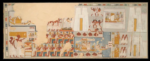 Festival Scene, Tomb of Amenmose by Charles K. Wilkinson, artwork, -1295