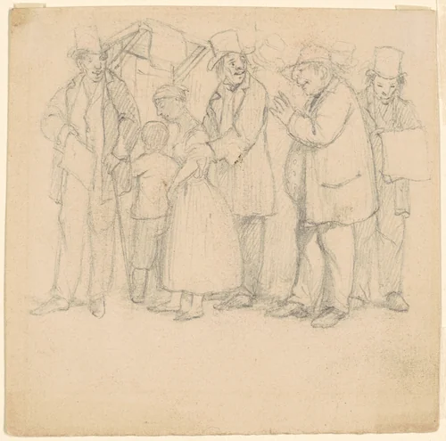 Study for "The House that Jeff Built" by David Claypoole Johnston, drawing, 1863