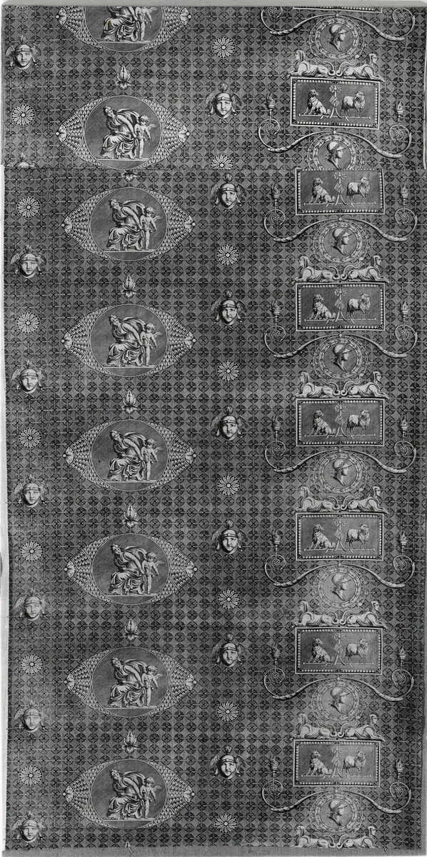 L'Amour Vainquerur (Love Triumphant) (Furnishing Fabric) by Jean Baptiste Huet, textile, 1804-1820