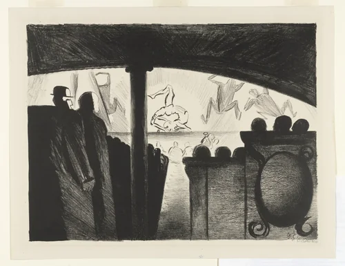 Vaudeville in Harlem (Teatro de Variedades en Harlem) by José Clemente Orozco, print, 1928