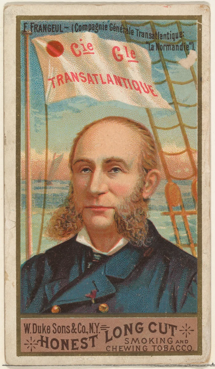 E. Frangeul, from the Sea Captains series (N127) issued by Duke Sons & Co. to promote Honest Long Cut Tobacco by W. Duke, Sons & Co., print, 1887