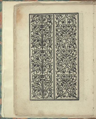 Opera Nova Universali intitulata Corona di racammi, page 18 (verso) by Giovanni Andrea Vavassore, book, 1530