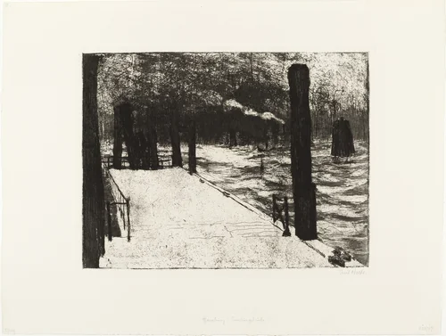 Hamburg, Pier (Hamburg, Landungsbrücke) by Emil Nolde, print, 1910