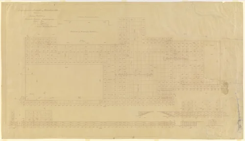 German Pavilion, International Exposition, Barcelona, Spain, Plan, elevations by Ludwig Mies van der Rohe, mies van der rohe archive, 1928