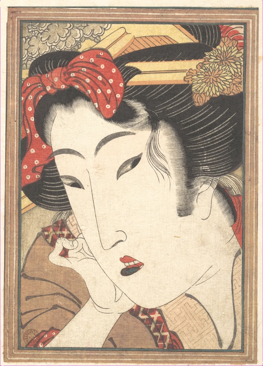 Rejected Geisha from Passions Cooled by Springtime Snow by Keisai Eisen (渓斎英泉), print, 1824