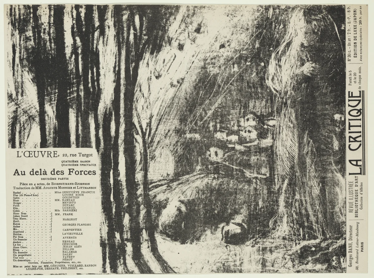 Beyond Human Forces (Part 2) by Edouard Vuillard, print, 1897