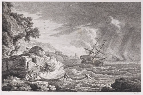 Harbor Scene by Joseph Vernet, print, 1759-1769