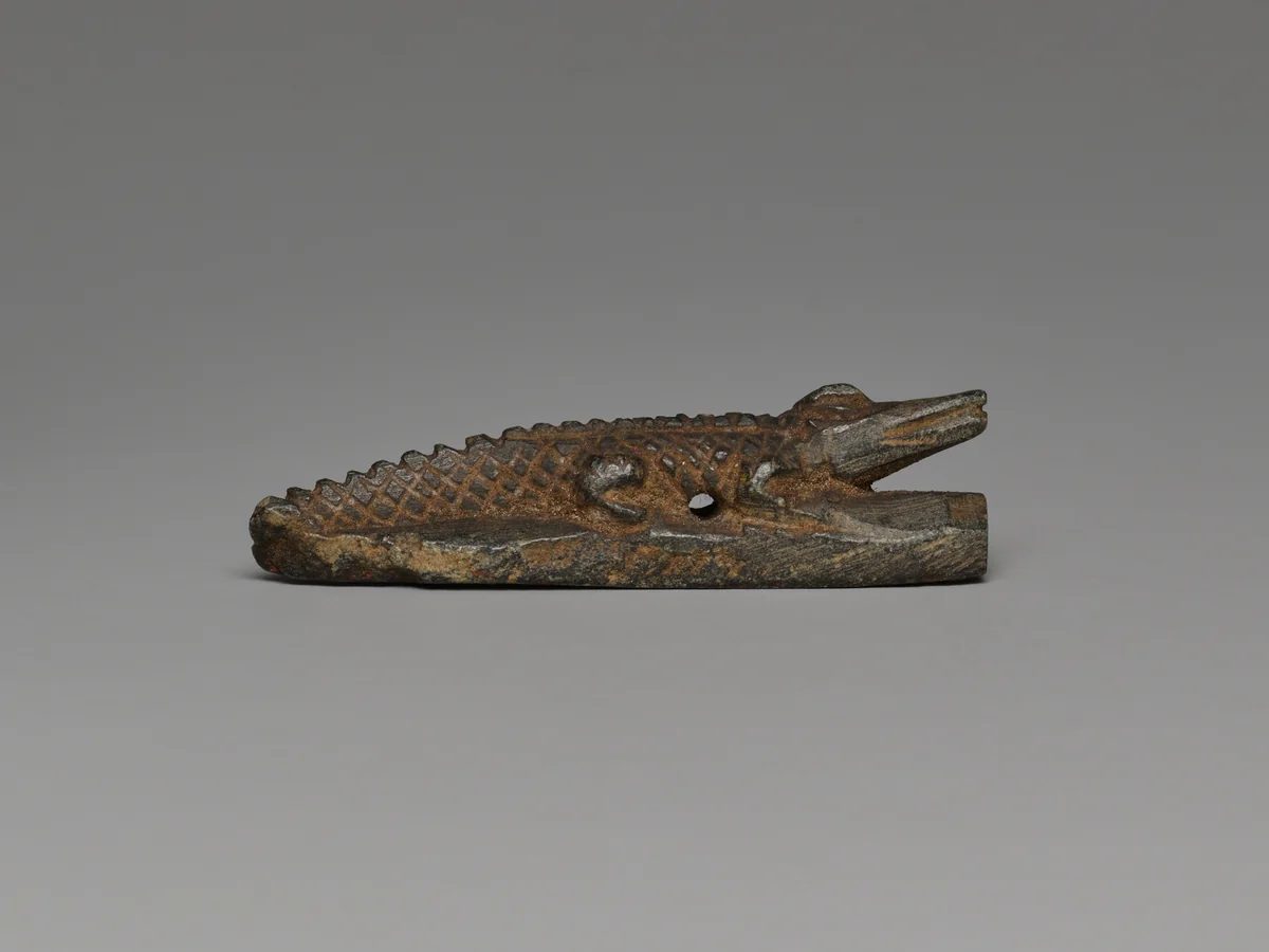 Amulet of a Crocodile by Egyptian, metalwork, -1500--664