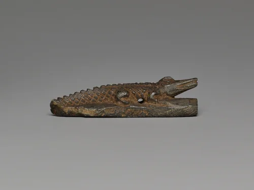 Amulet of a Crocodile by Egyptian, metalwork, -1500--664