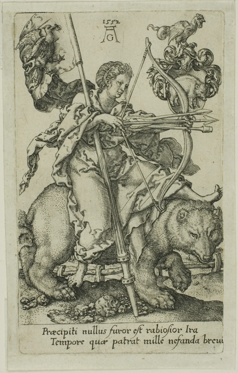 Wrath, from the Vices by Heinrich Aldegrever, print, 1552