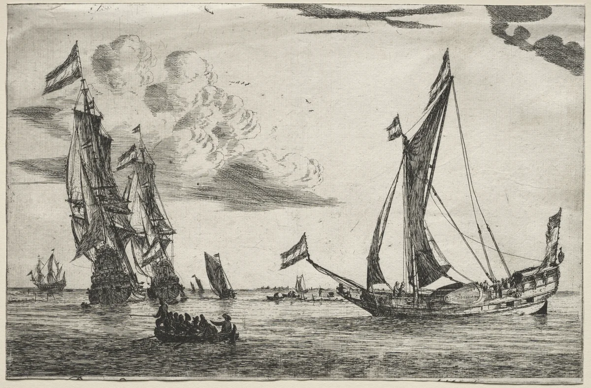 Marine by Abraham Zeeman, print, 1732
