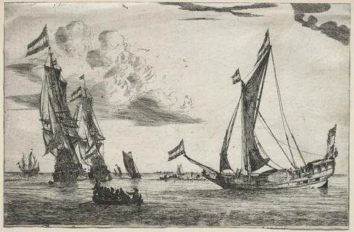 Marine by Abraham Zeeman, print, 1732