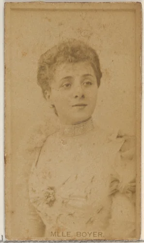 Mlle. Boyer, from the Actors and Actresses series (N45, Type 8) for Virginia Brights Cigarettes by Allen & Ginter, photograph, 1885-1891