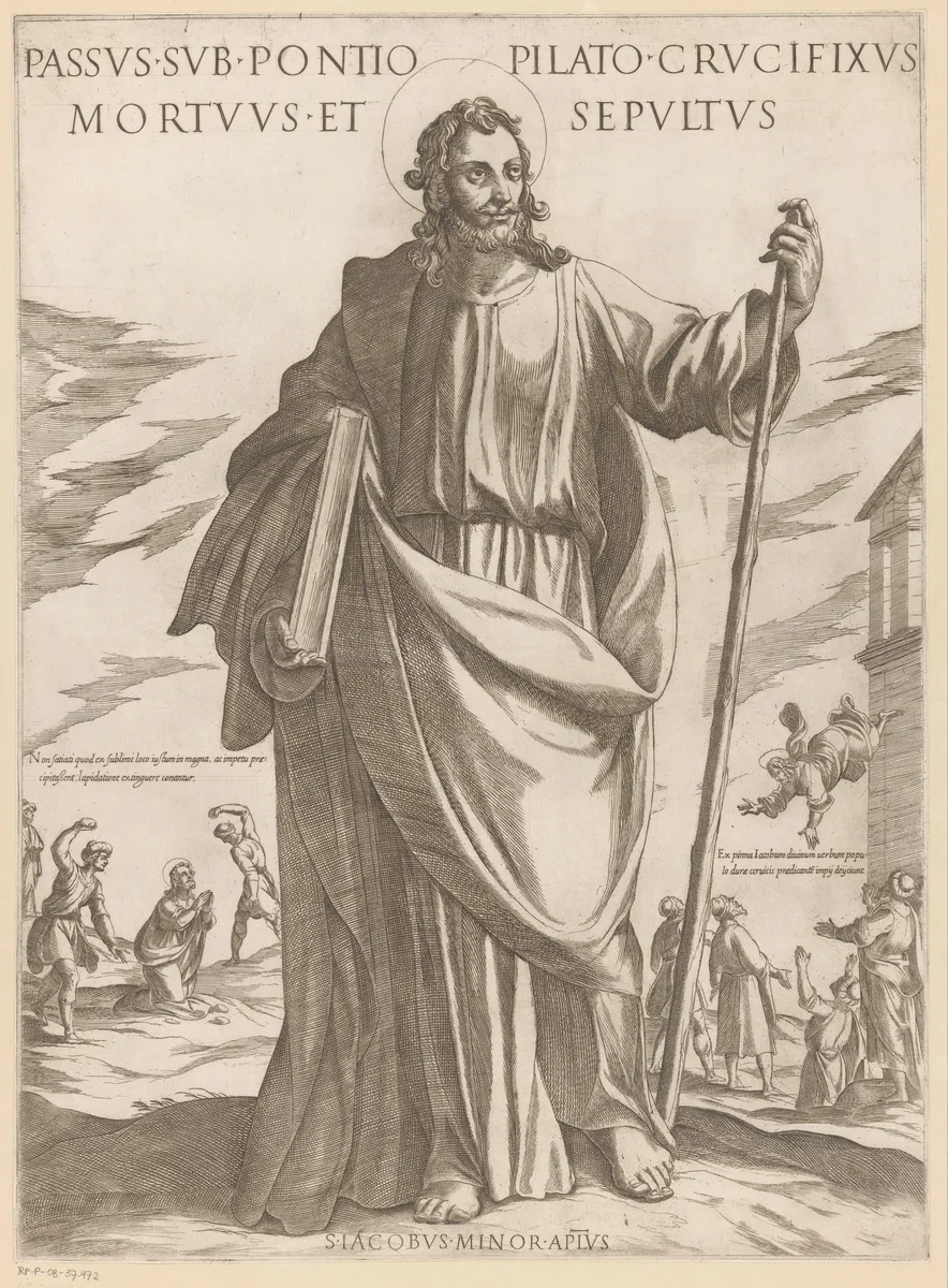 De heilige Jakobus de Mindere by Antonio Tempesta, print, 1565-1630