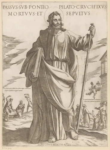 De heilige Jakobus de Mindere by Antonio Tempesta, print, 1565-1630
