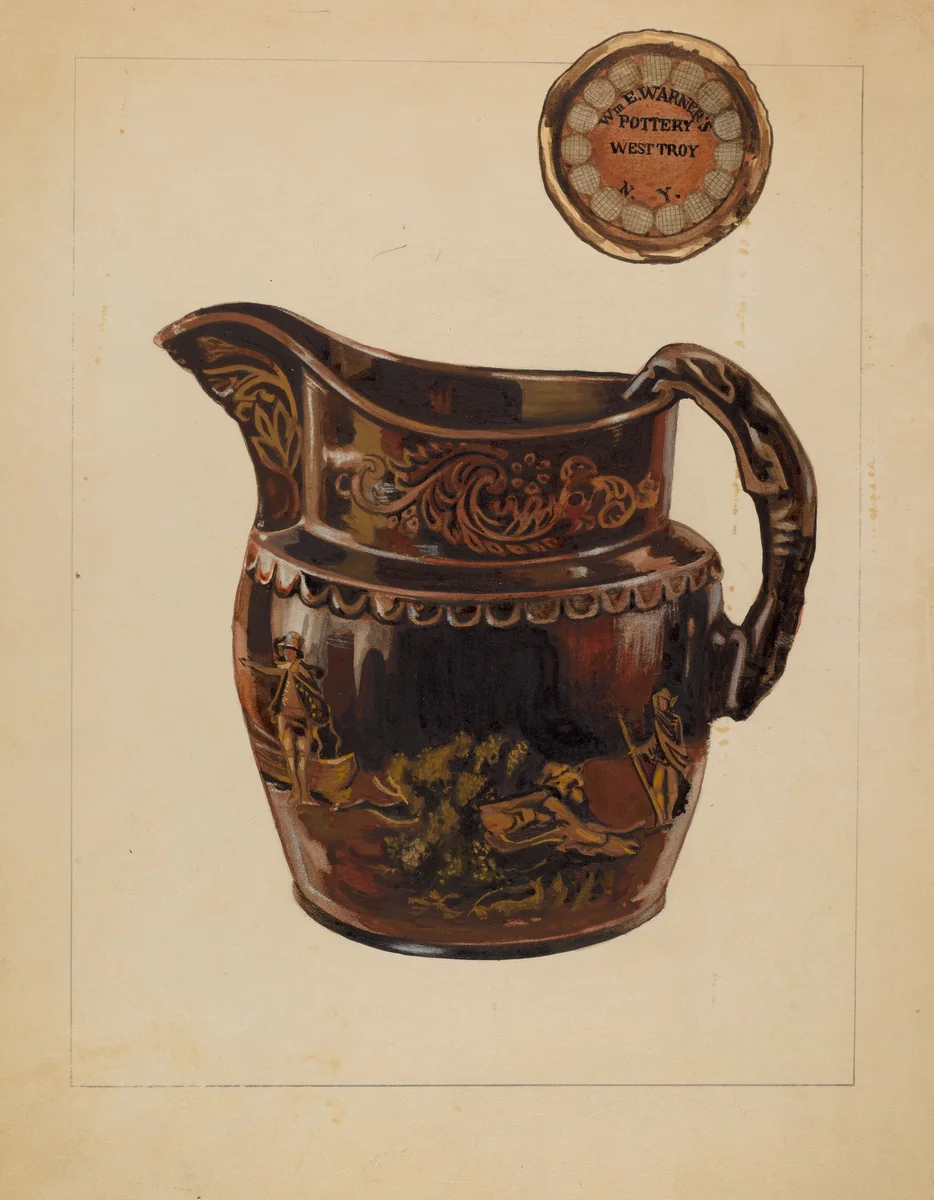 Pitcher by John Fisk, index of american design, 1937