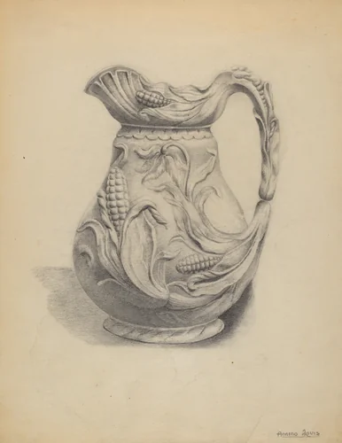 Pitcher by Louis Annino, index of american design, 1935-1942