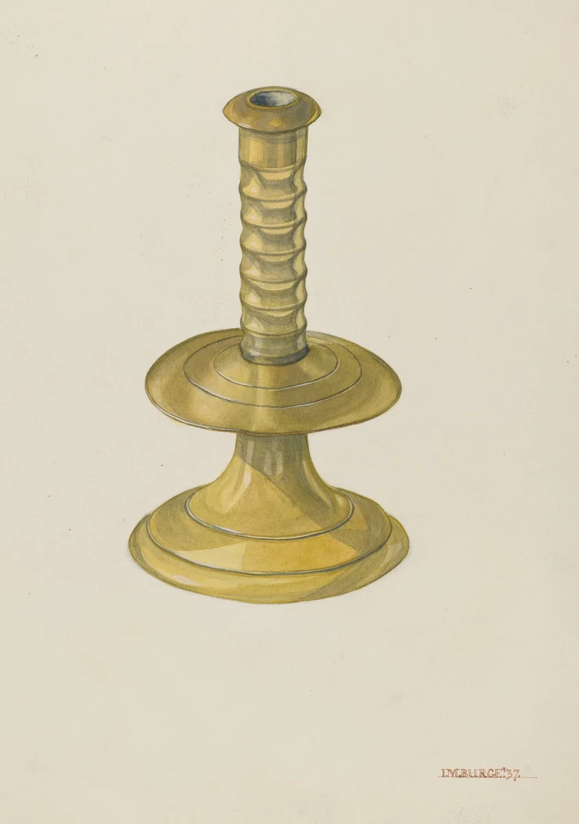 Candlestick by Irene M. Burge, index of american design, 1937