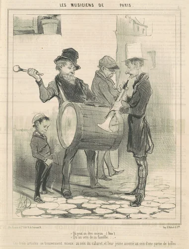 Ou peut on être mieux ... by Honoré Daumier, print, 1841