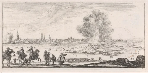 Aanval op Arras by Stefano della Bella, print, 1620-1664