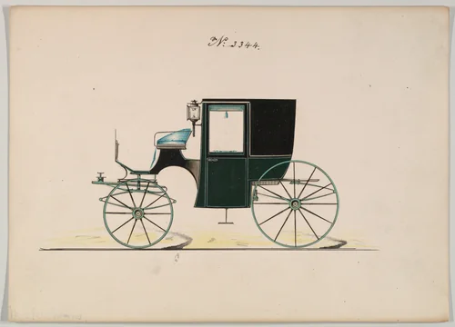 Brougham #3344 by Brewster & Co., drawing, 1877
