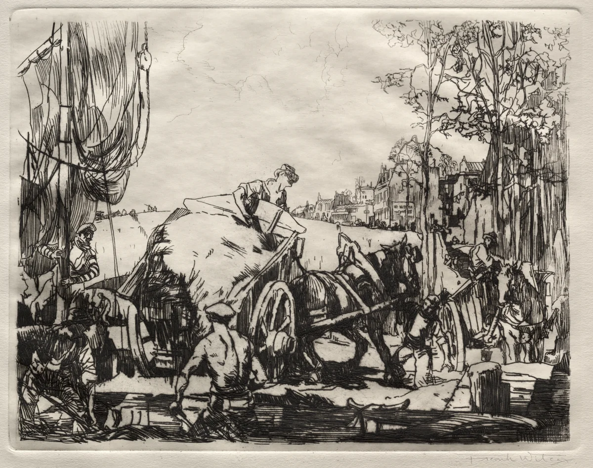 Port at Low Tide by Frank Wilcox, print