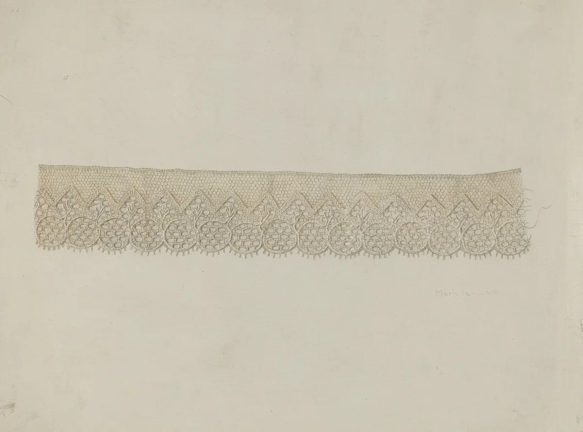 Lace Edging by Marie Famularo, index of american design, 1938